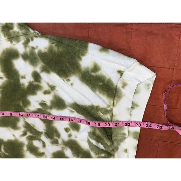Free People Intimately Kelly Washed Green Tie Dye Sweatshirt Top S - Picture 7 of 8